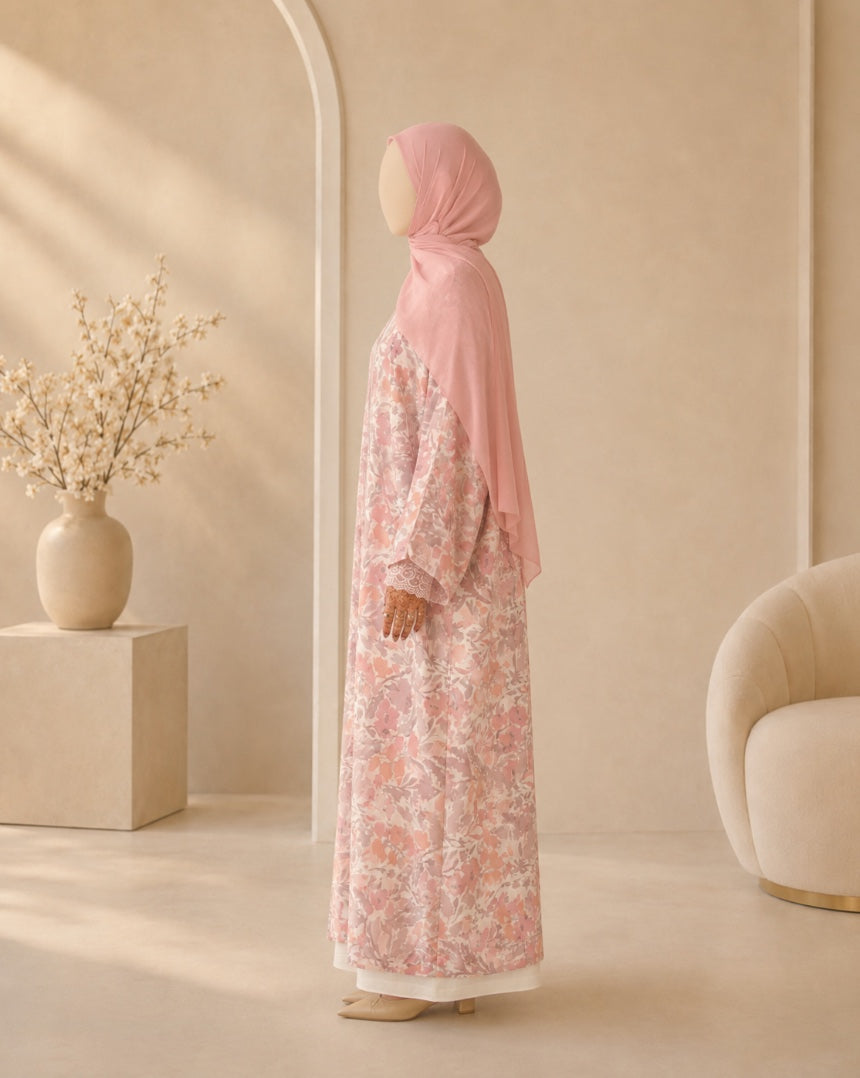 Rose Veil Abaya
