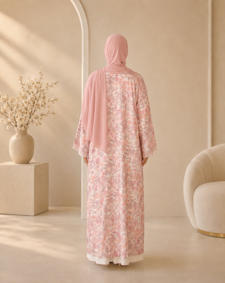 Rose Veil Abaya